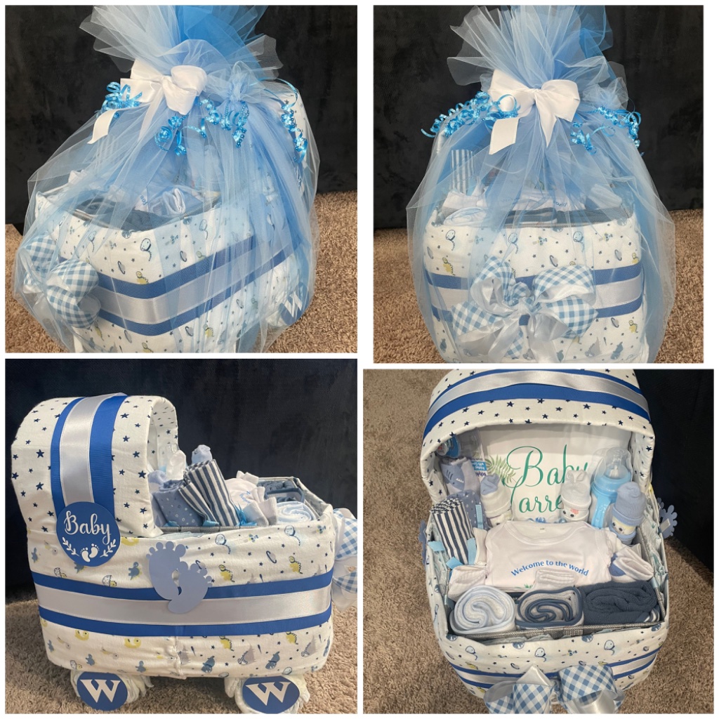 Custom Diaper Cake Gift Set