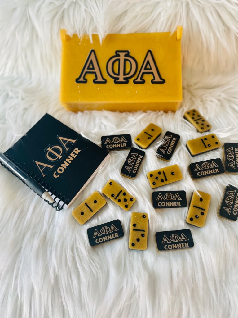 Custom Greek Domino Set