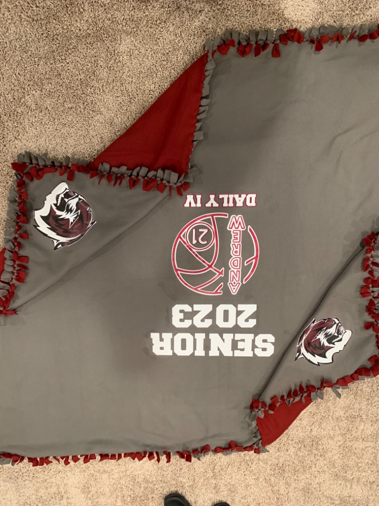 Custom Senior Blanket - Reverse Side