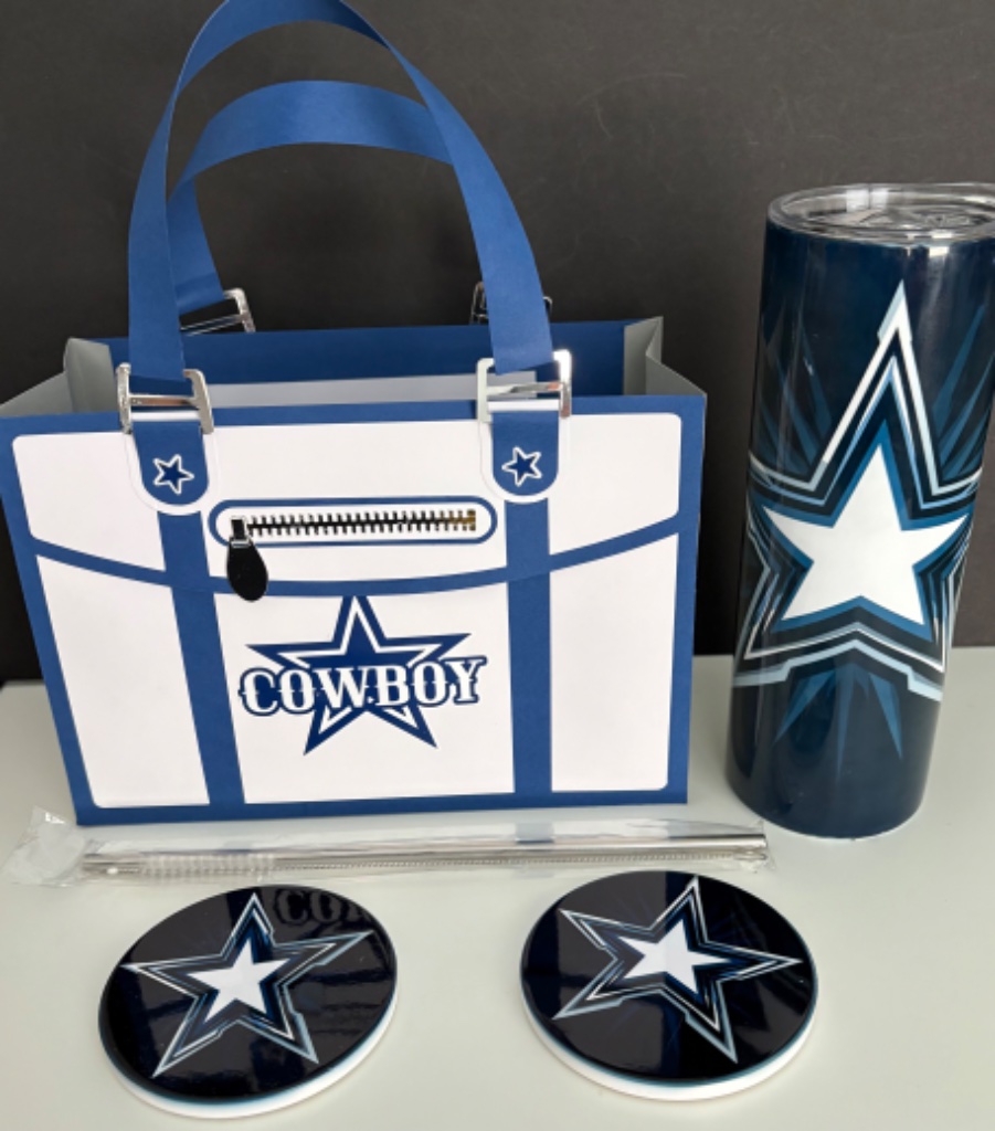 Custom Cowboys Tumbler & Gift Set