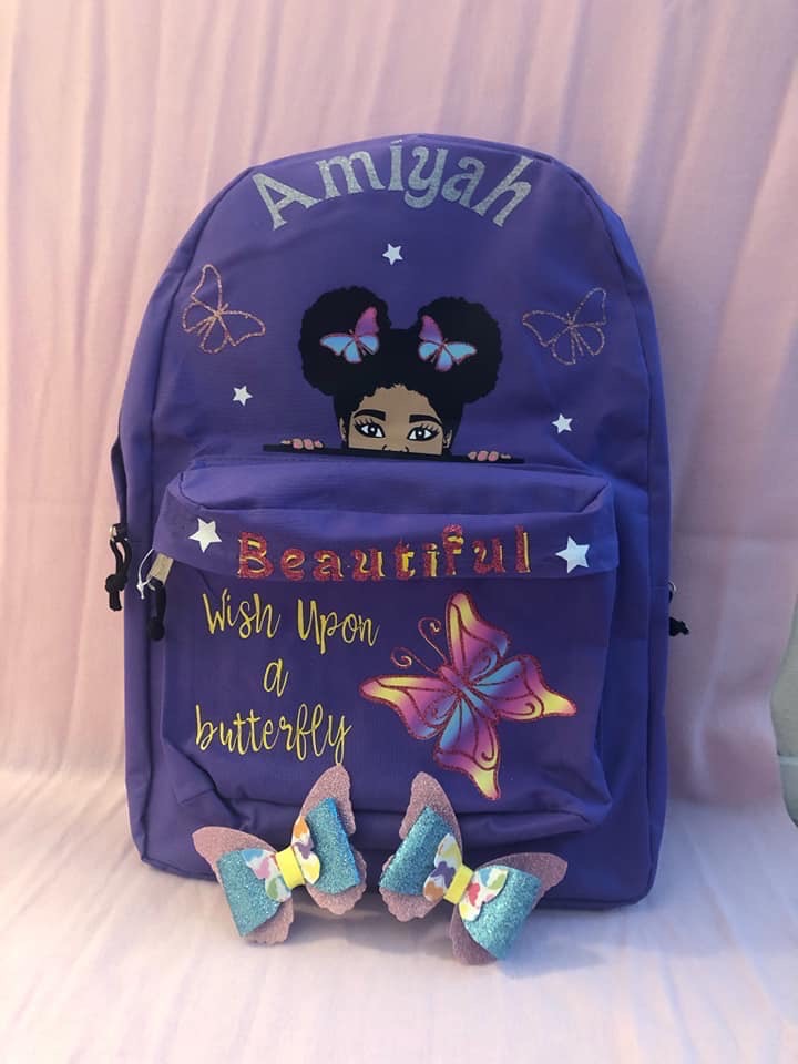 Custom Butterfly Backpack - Amiyah