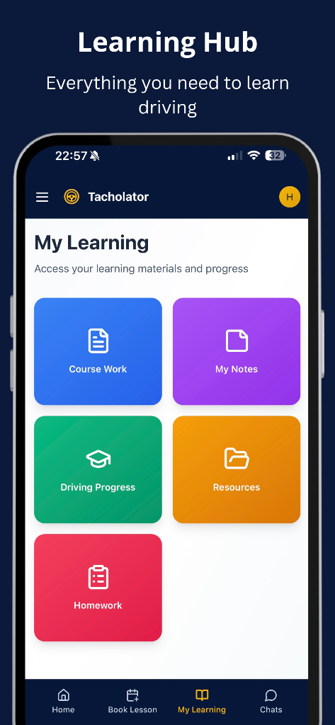 Learning Hub Screen