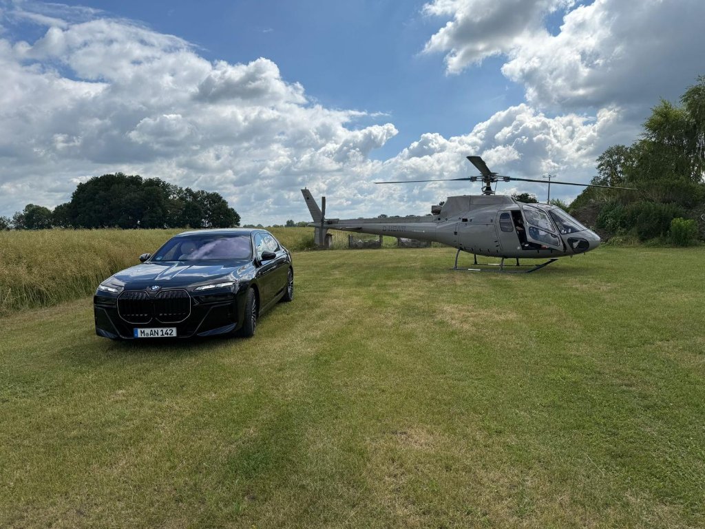 BMW 7er & Helikopter – Exklusiver Zubringerservice