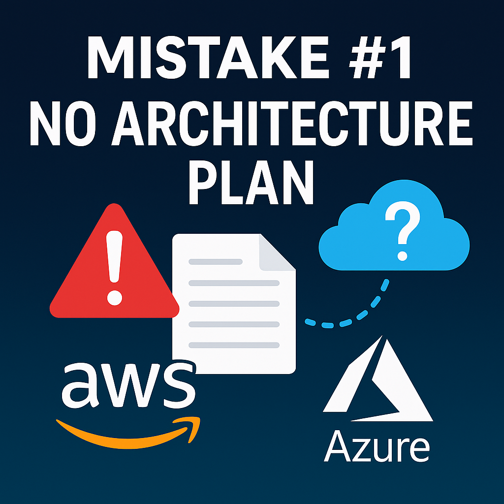 Cloud migration — no architecture plan