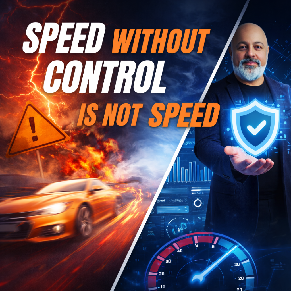 Speed without control is not speed — Joseph Marashlian