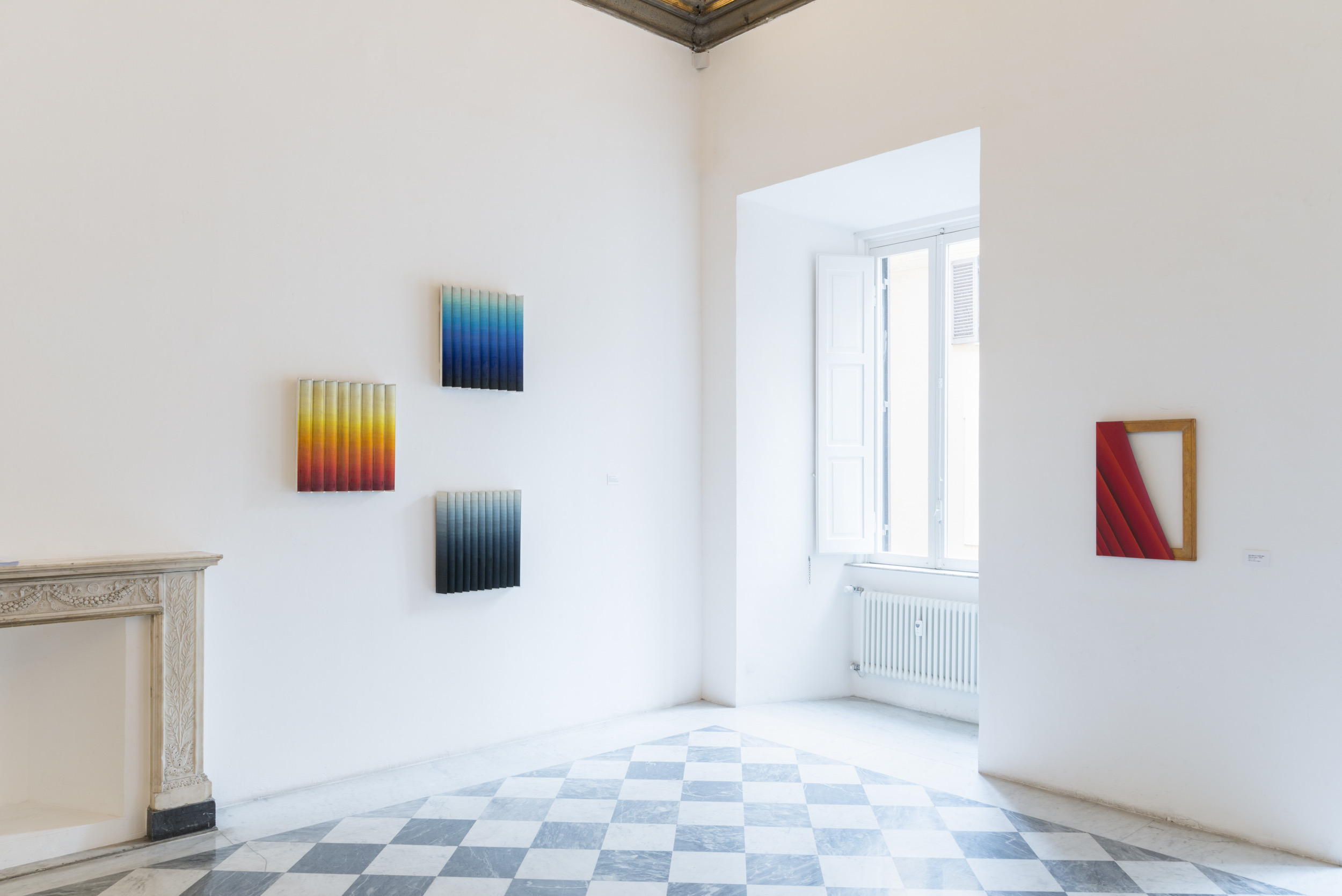 Michele Cossyro – per visibilia ad invisibilia, Palazzo Cavallerini Lazzaroni – Spazio Sette, Roma, 2024 — vista della mostra