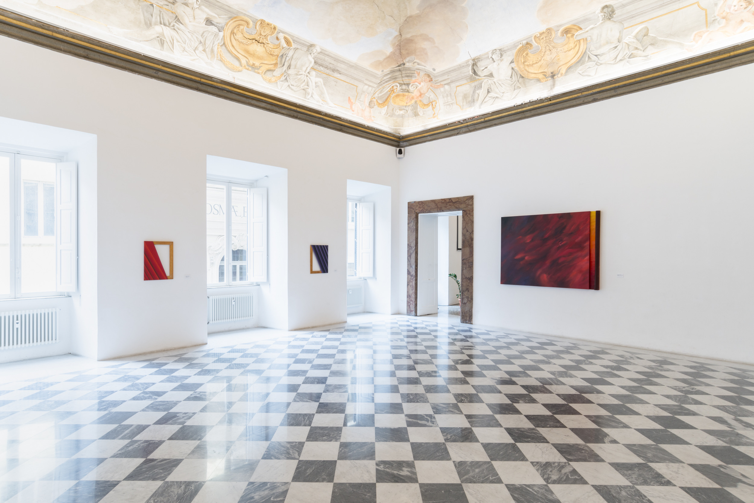 Michele Cossyro – per visibilia ad invisibilia, Palazzo Cavallerini Lazzaroni – Spazio Sette, Roma, 2024 — vista della mostra