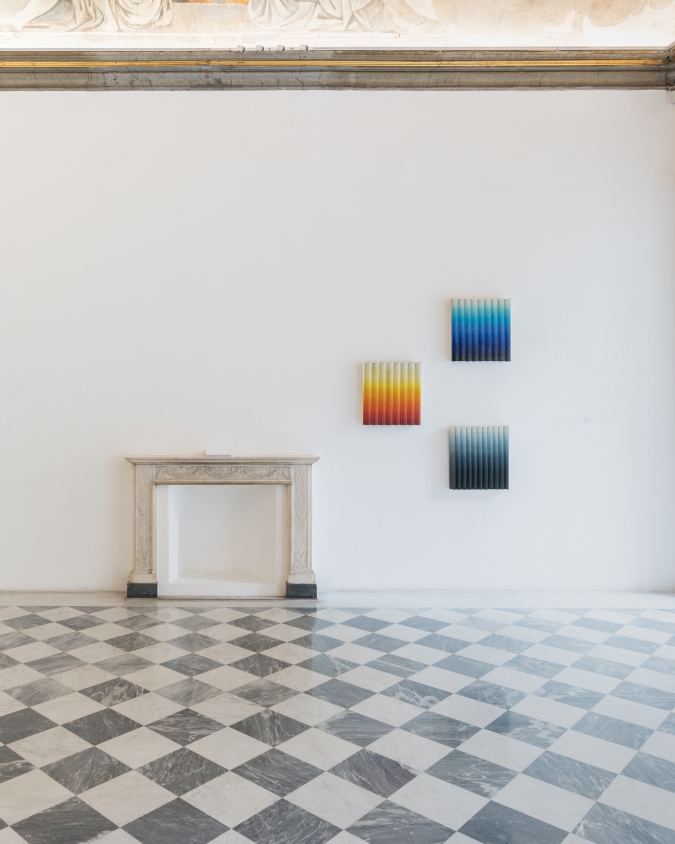 Michele Cossyro – per visibilia ad invisibilia, Palazzo Cavallerini Lazzaroni – Spazio Sette, Roma, 2024 — vista della mostra