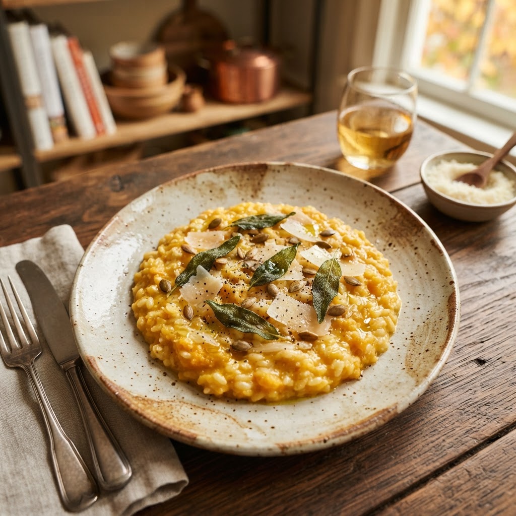 Risotto con calabaza terminado