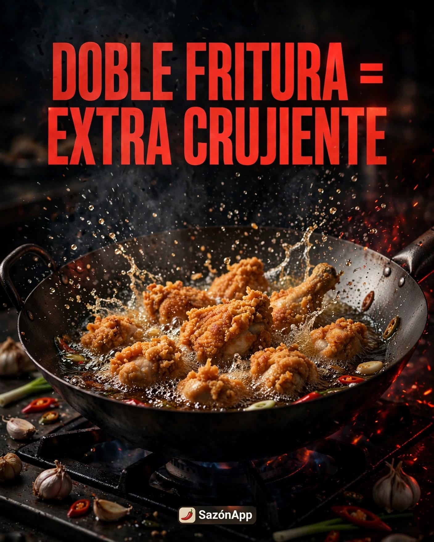 Freír el pollo (primera vez)