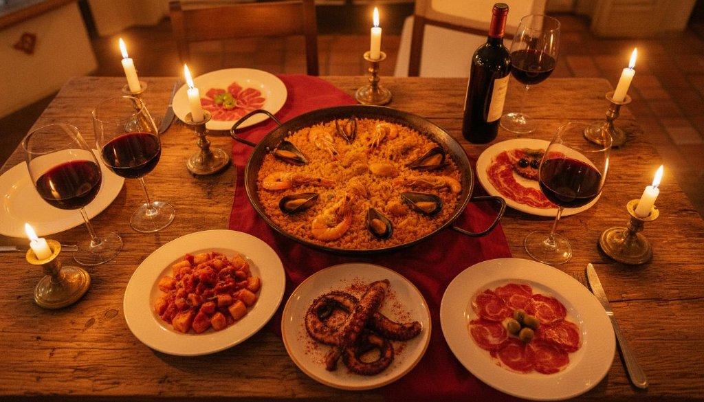 Cena íntima en casa