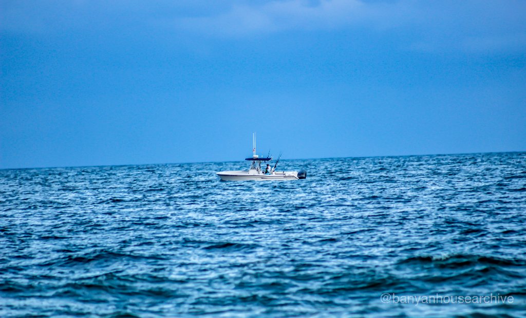 Fishing boat on the open ocean
