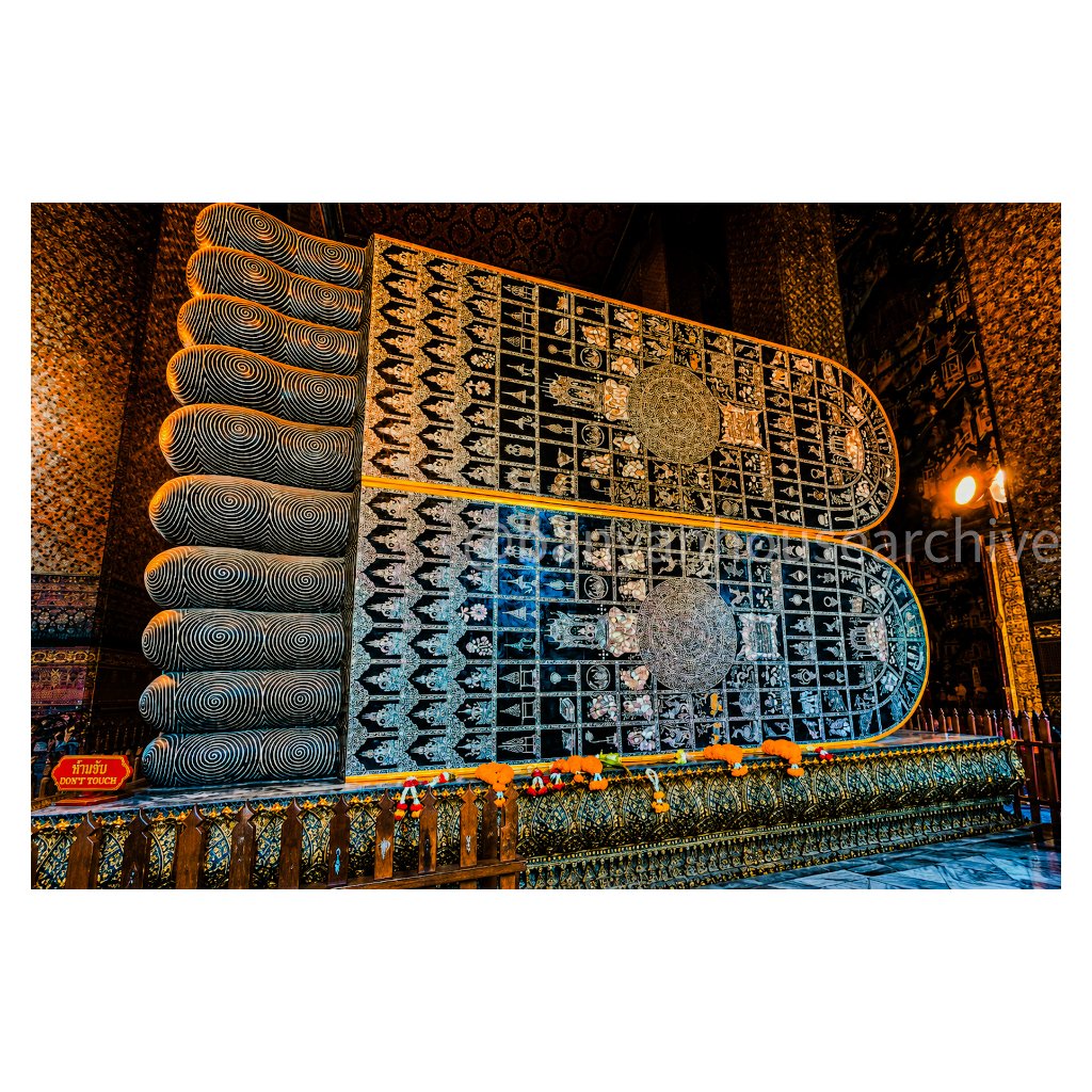 Mother-of-pearl inlaid soles of the Reclining Buddha at Wat Pho