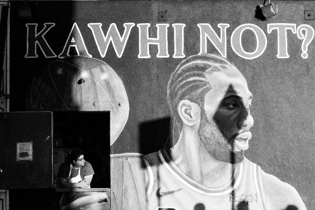 Kawhi Not mural on a wall