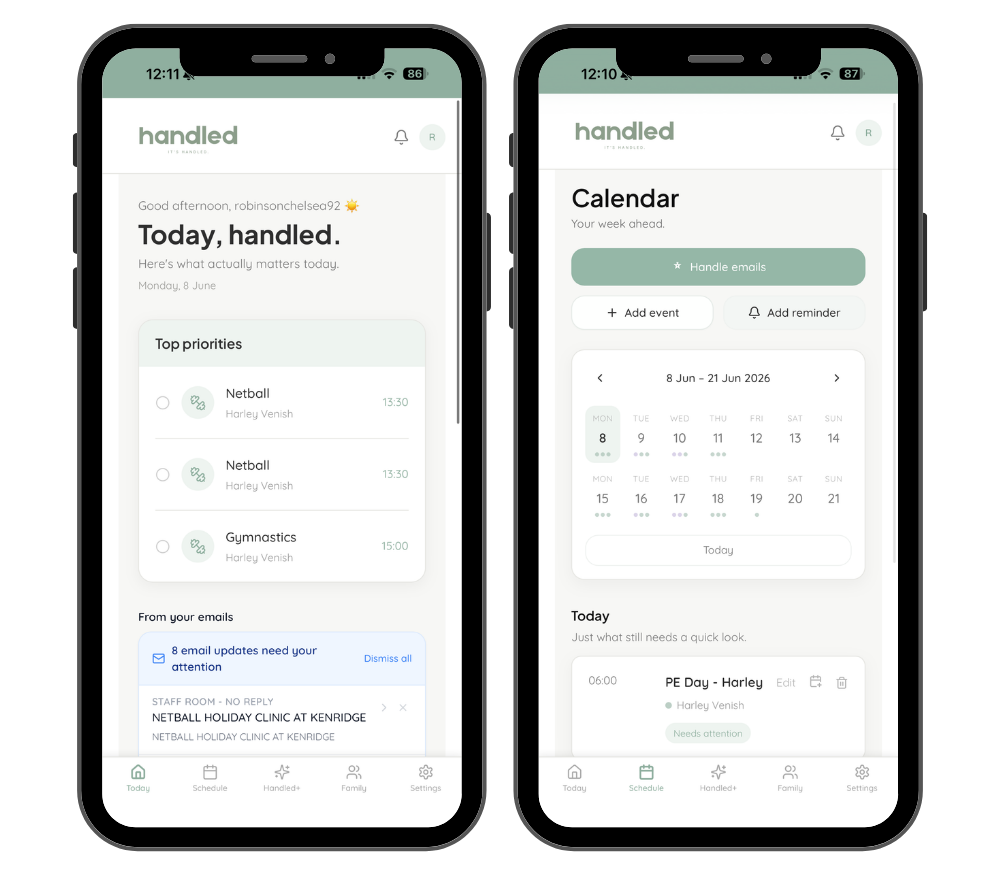 Handled calendar view