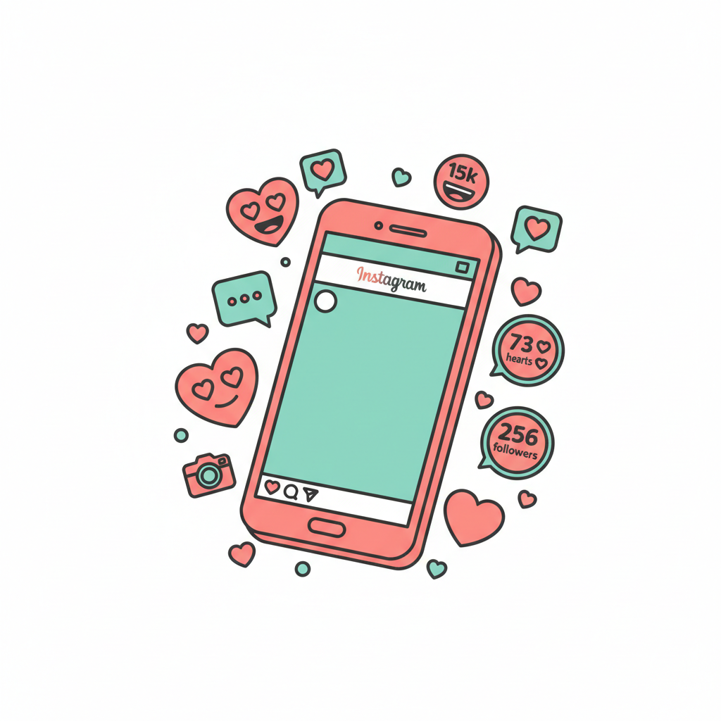 Instagram運用代行イラスト