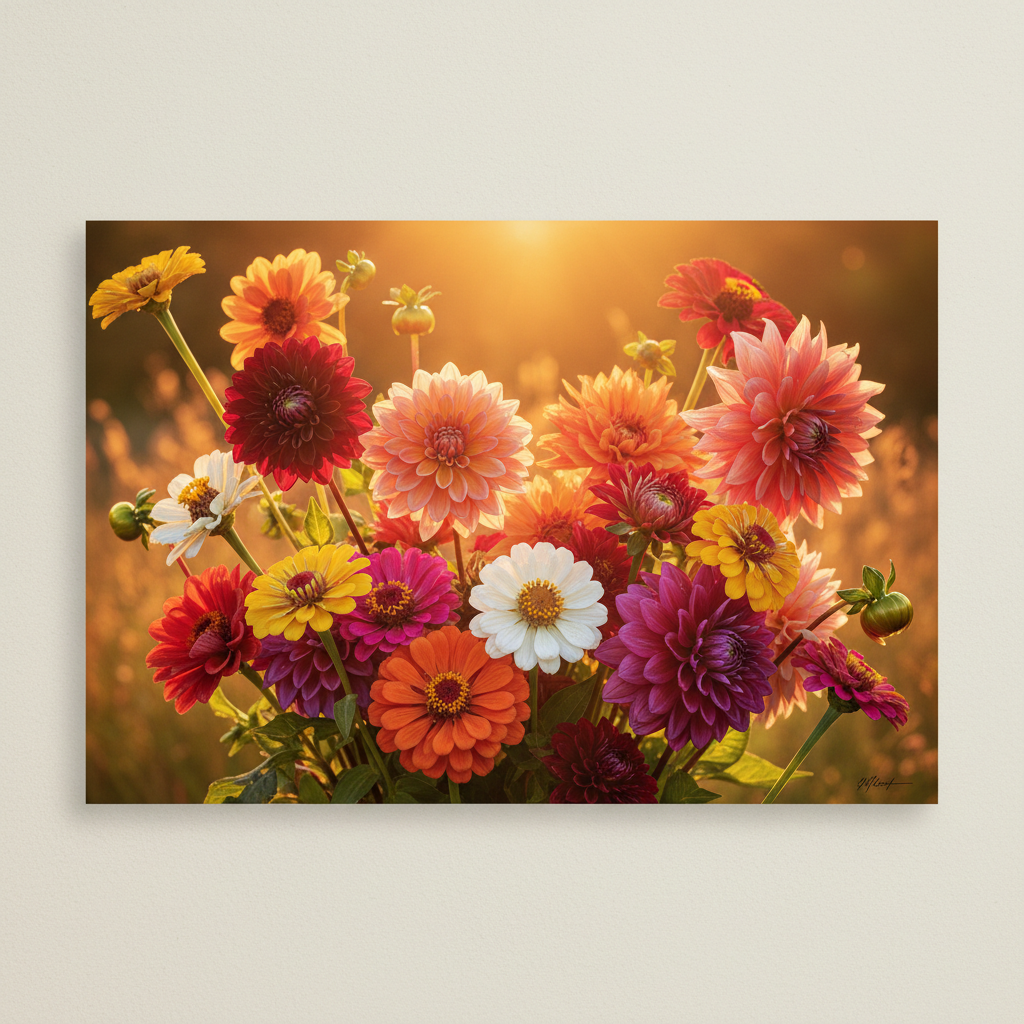 Golden Hour Dahlias