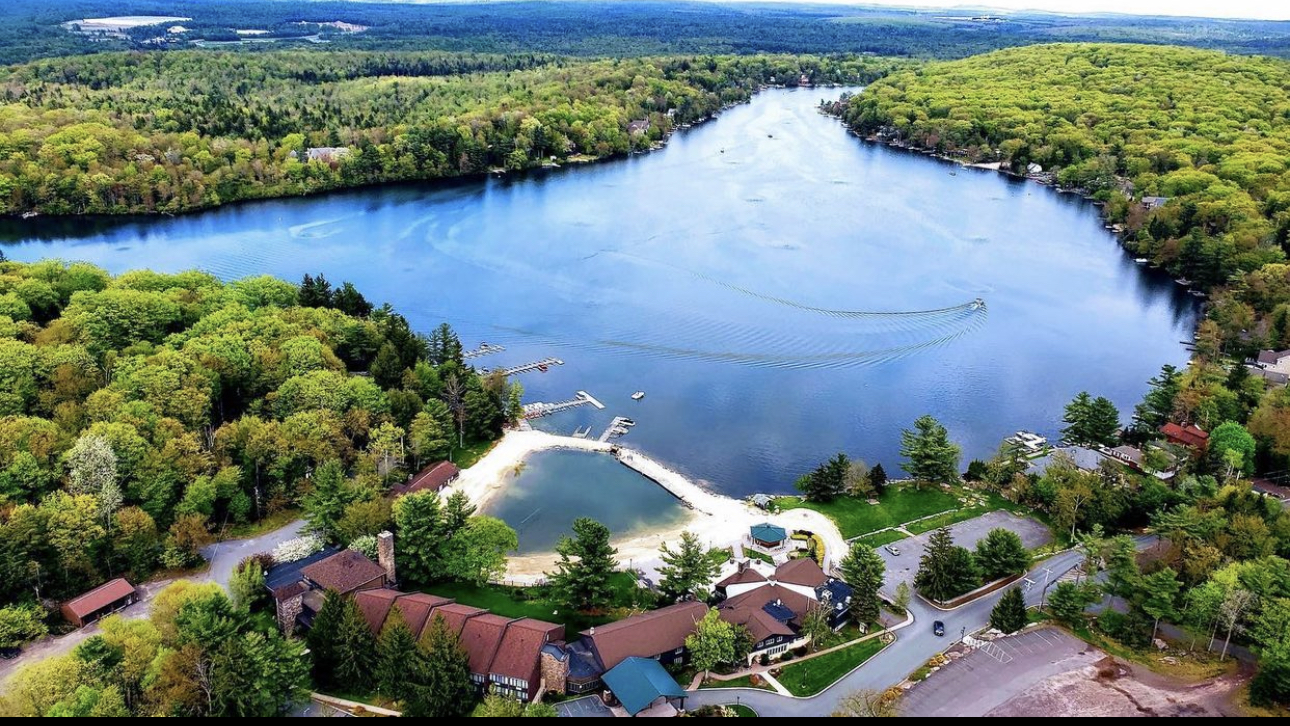 Lake Harmony — lake aerial view