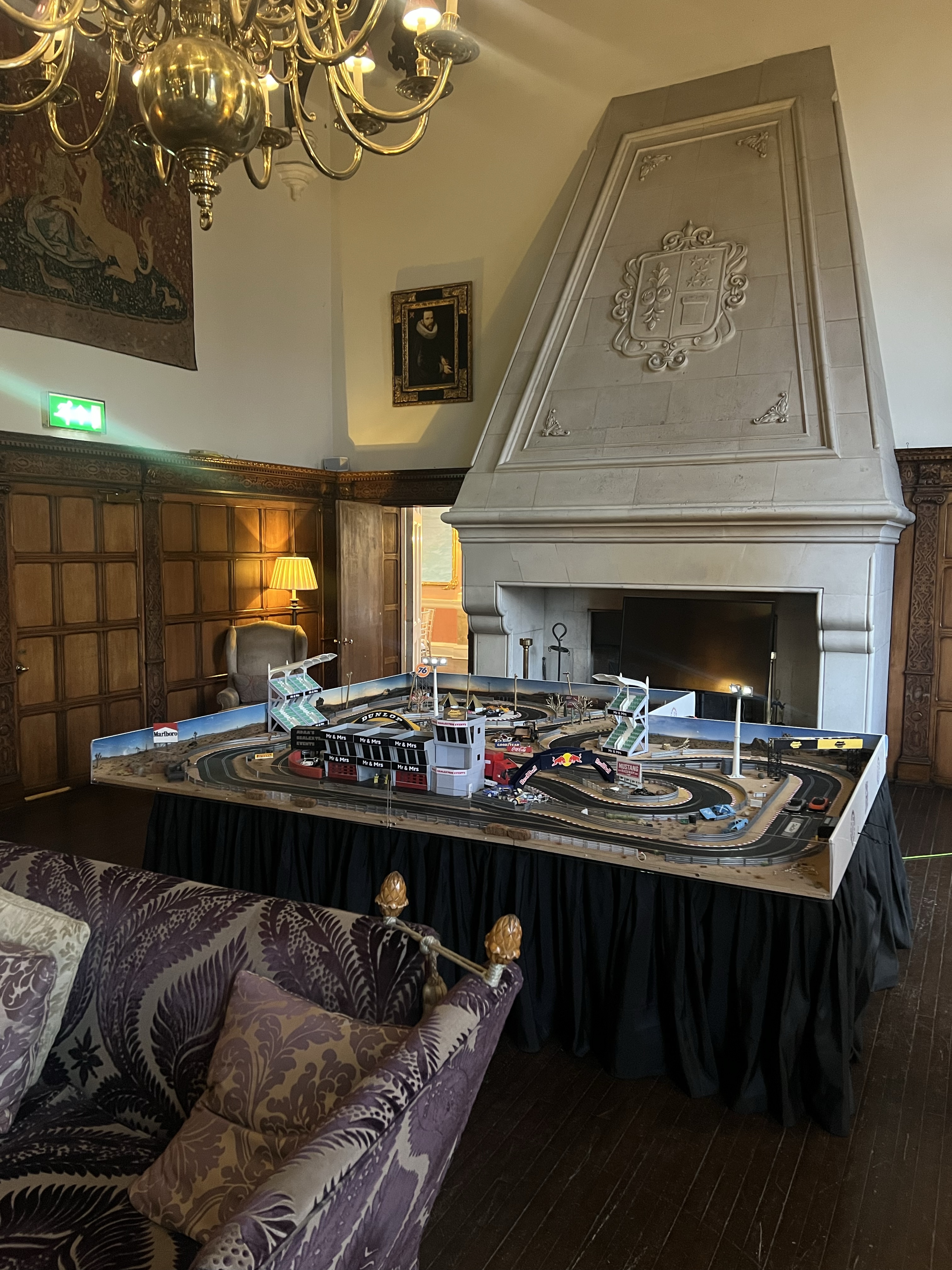 Alastair and Jacqueline's Wedding – Danesfield House — Wedding Scalextric event photo 4