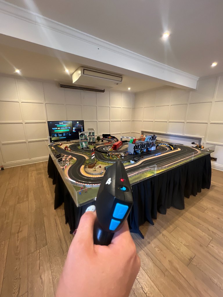 Nick & Hope's Wedding Party at Old Bridge Hotel, Huntingdon — Scalextric event photo 1
