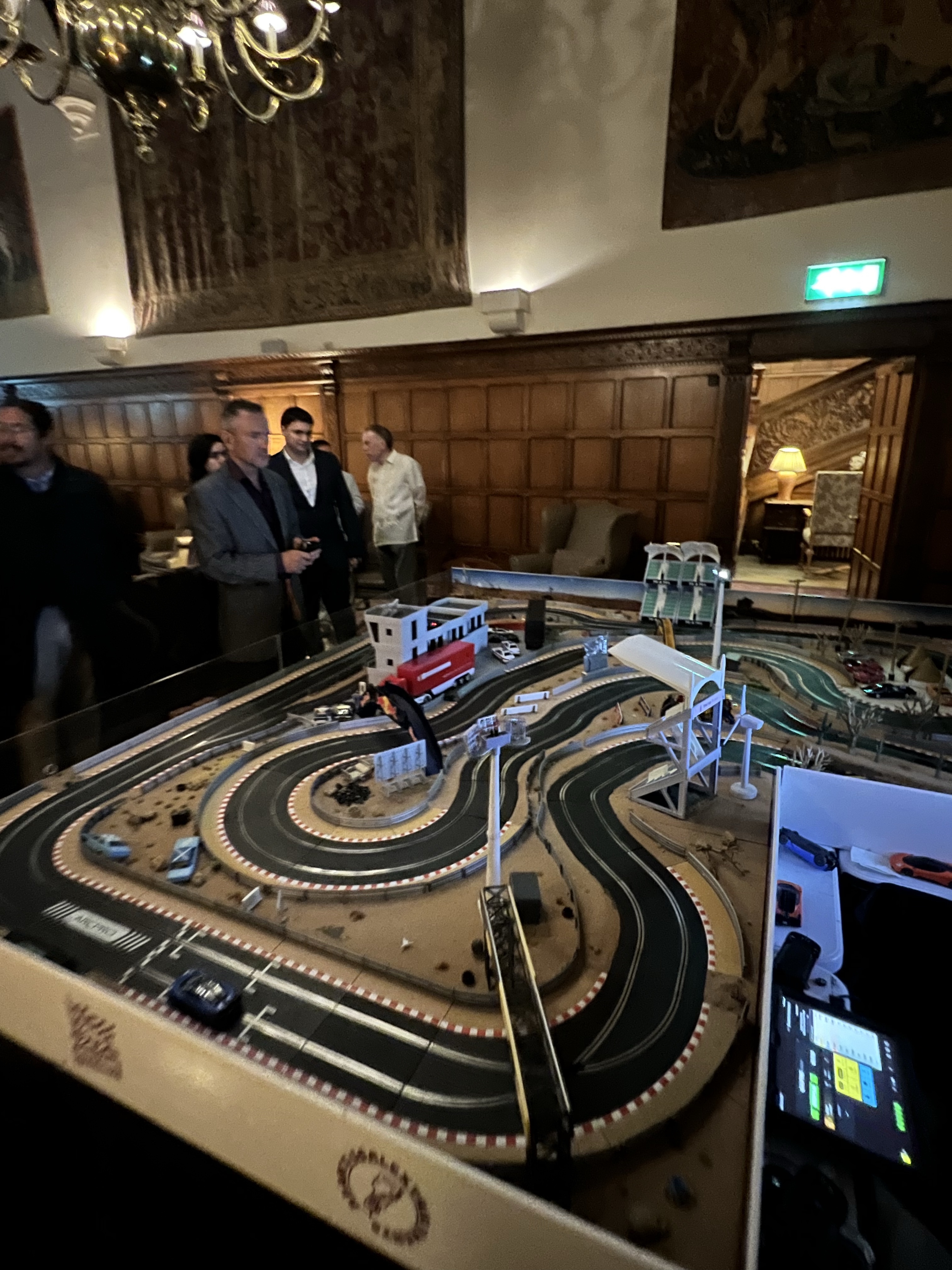 Alastair and Jacqueline's Wedding – Danesfield House — Wedding Scalextric event photo 6