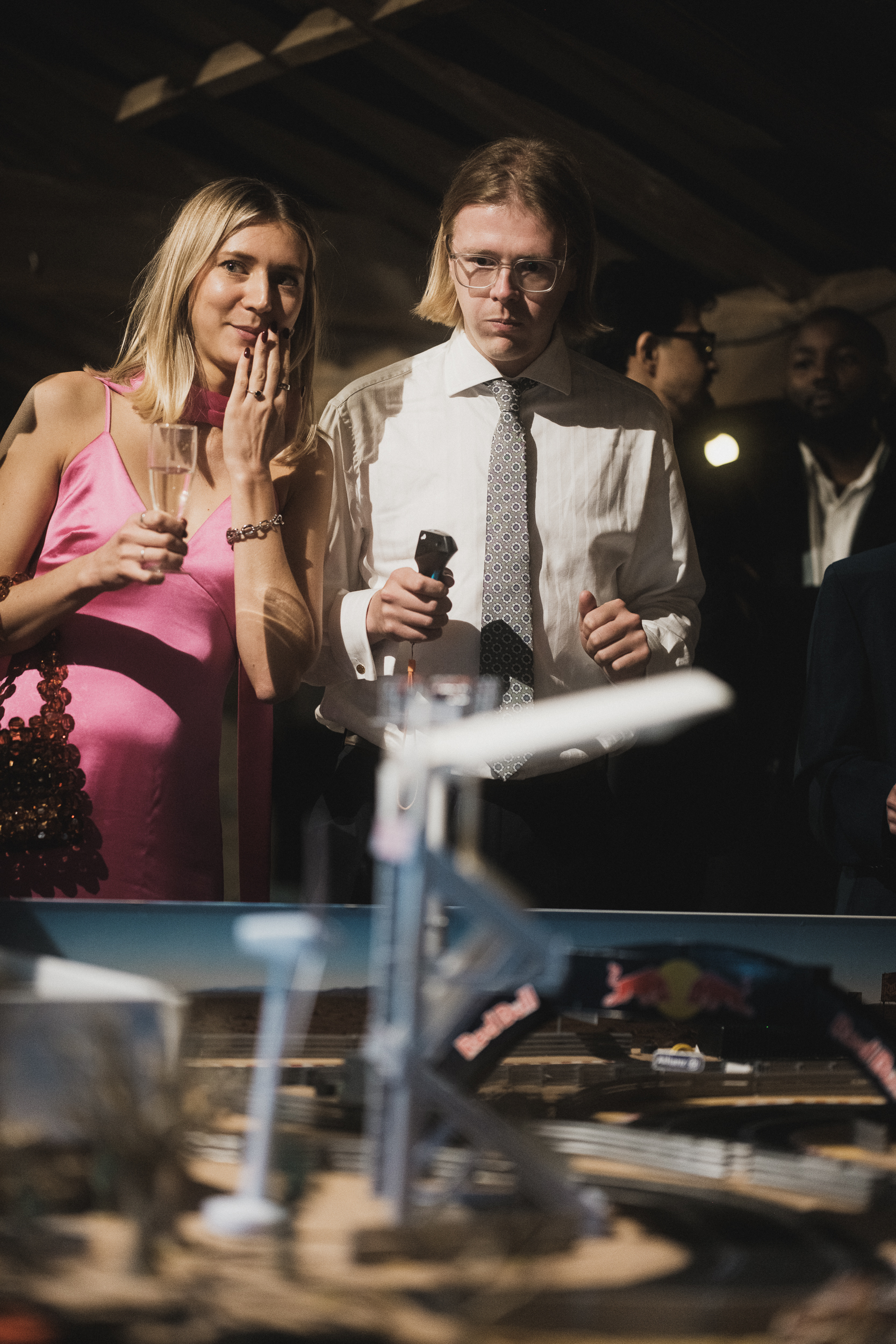 India and Owen's Wedding – Witney — Wedding Scalextric event photo 13
