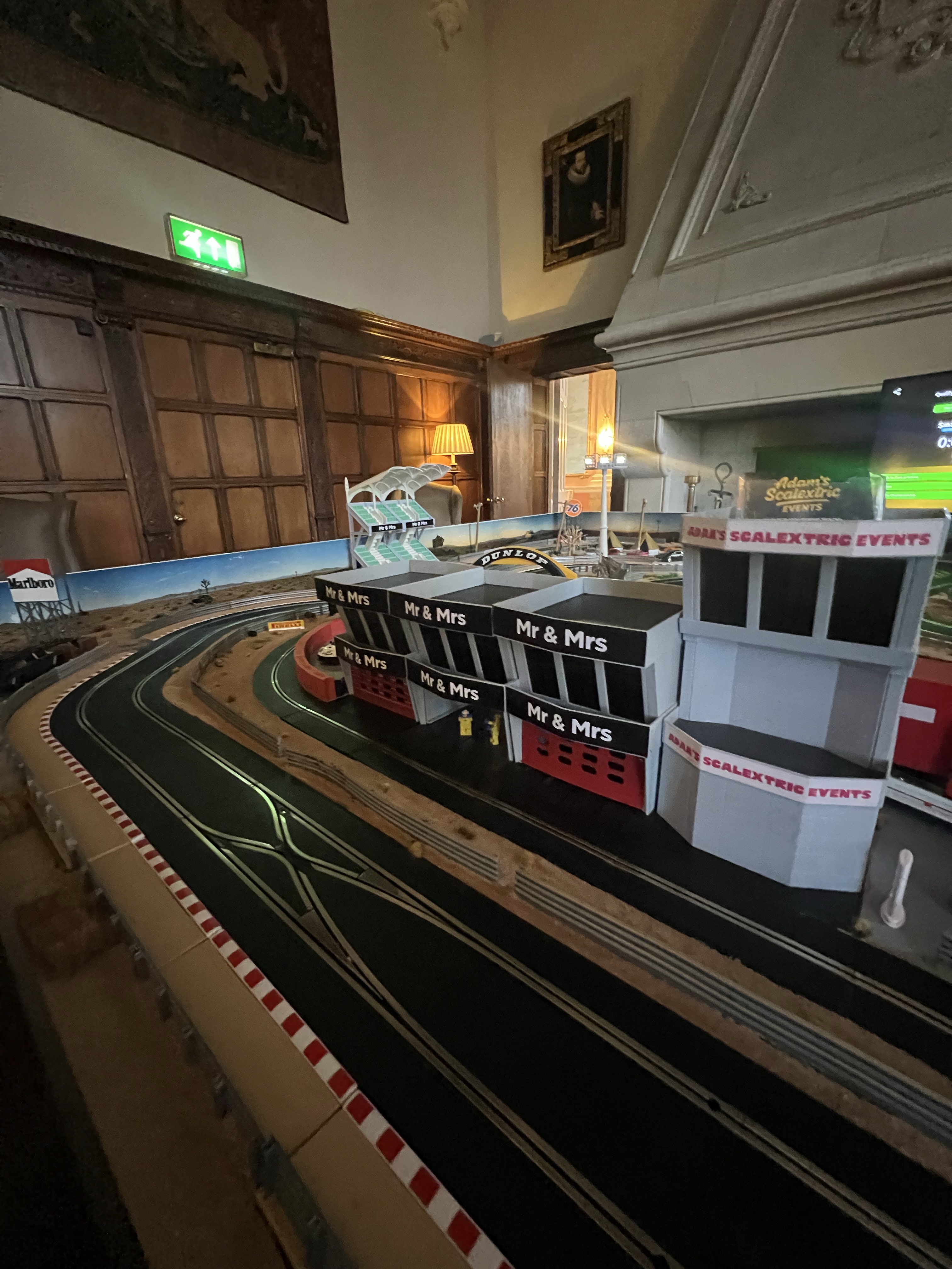 Alastair and Jacqueline's Wedding – Danesfield House — Wedding Scalextric event photo 3