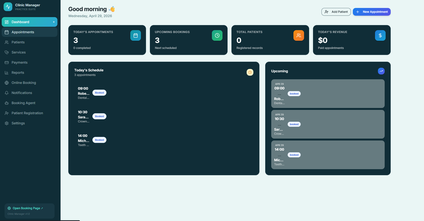 Dental Clinic Manager For Dentists template preview