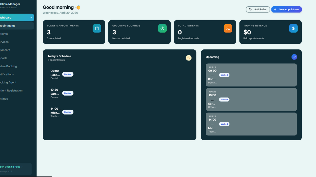 Dental Clinic Manager For Dentists template preview