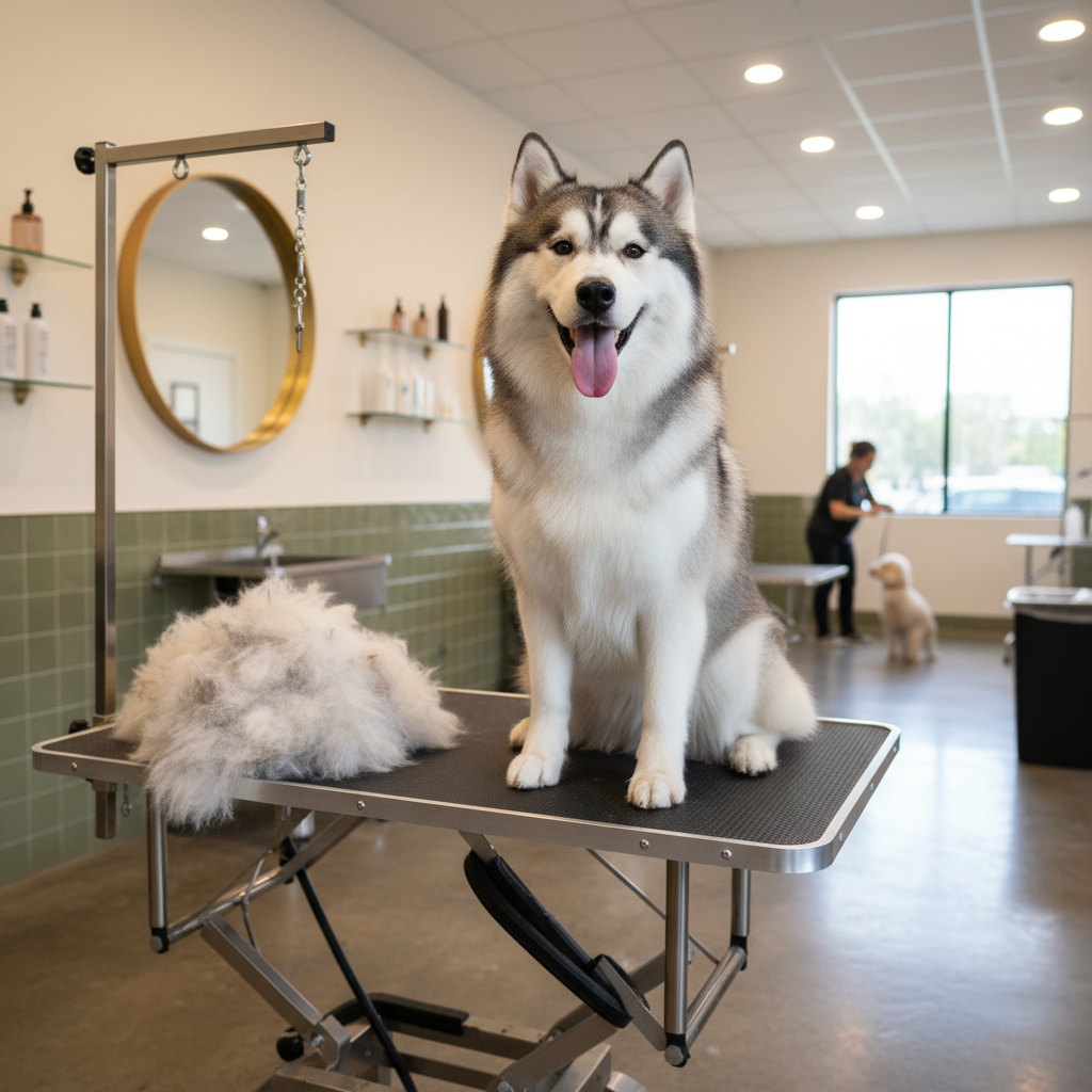 De-shedding treatment on husky