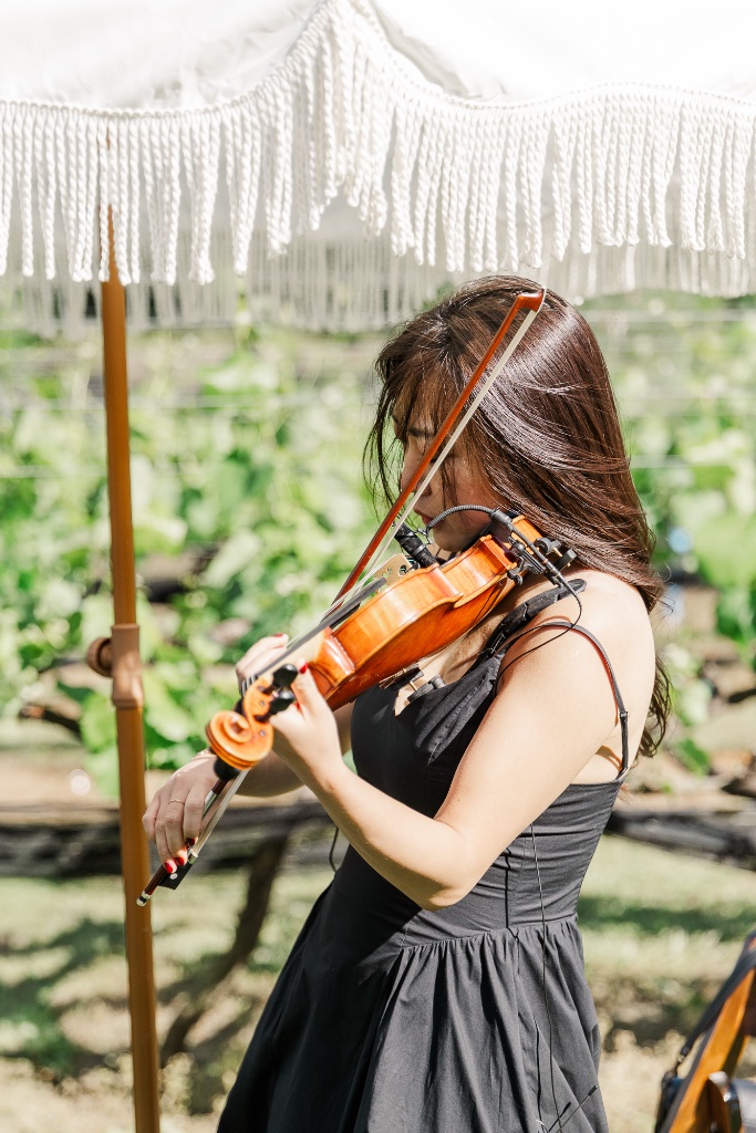 Musicians performing during a wedding ceremony