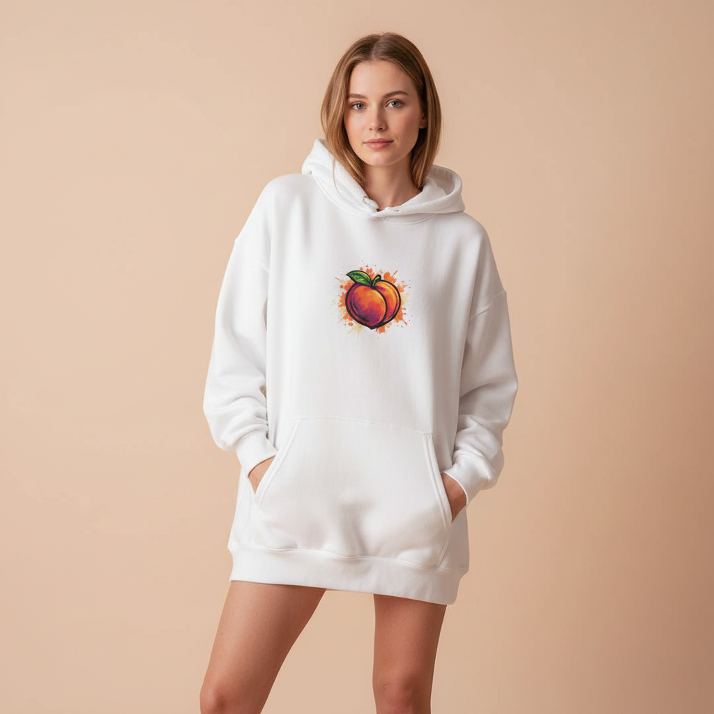Bamboo Oversized Hoodie — white colourway — Bamboo textile by Peachy, made in South Africa