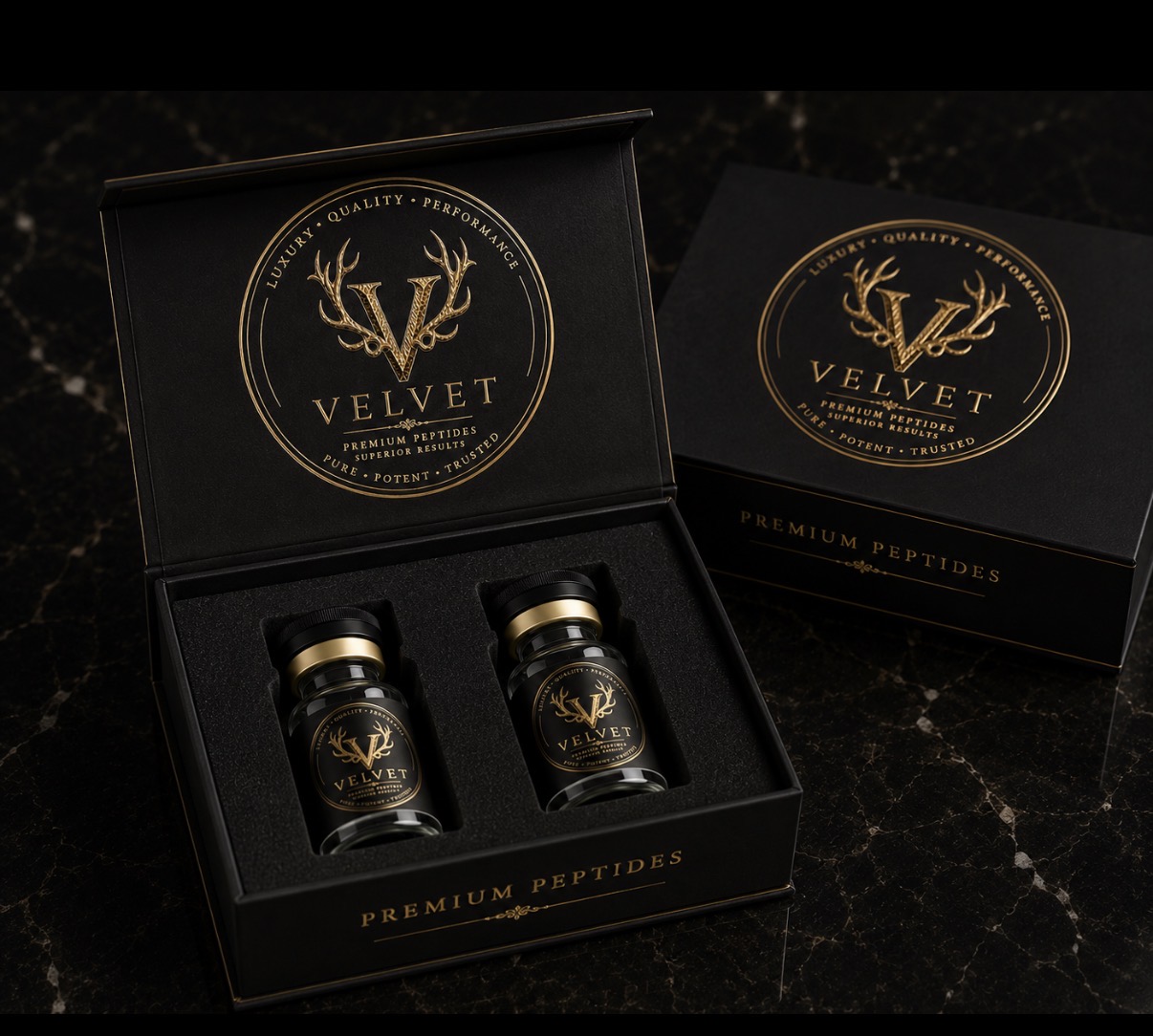 Velvet Research Peptides gift box
