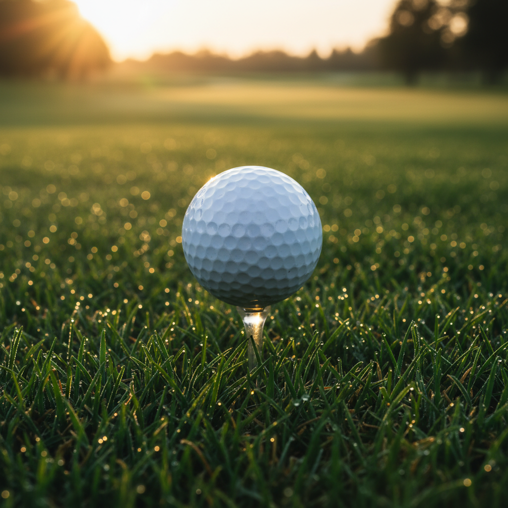 Golf ball on tee