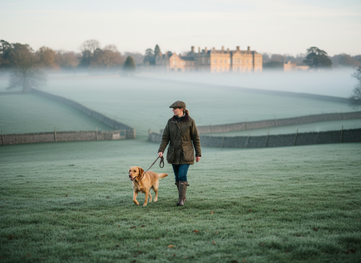 Expert dog training in the English countryside