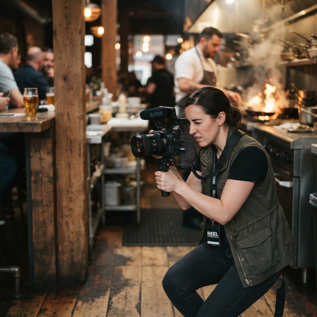 man capturing a photo