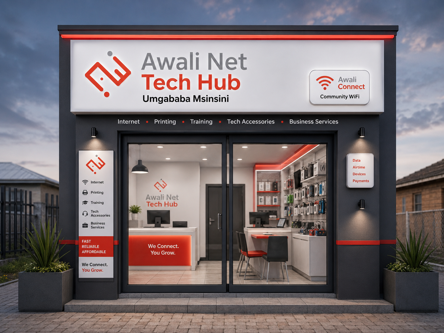 Awali Net Tech Hub franchise concept design
