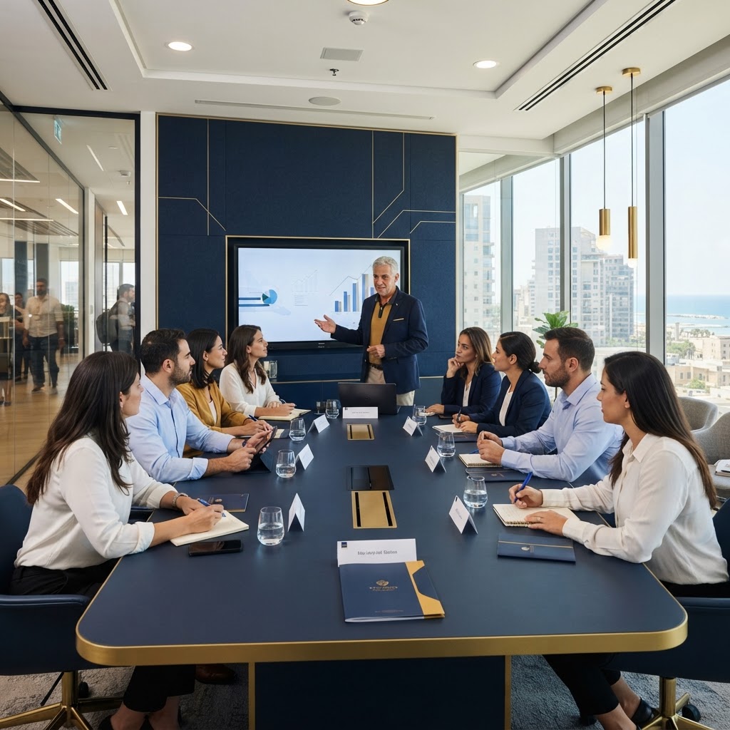 Management development program session with mentor