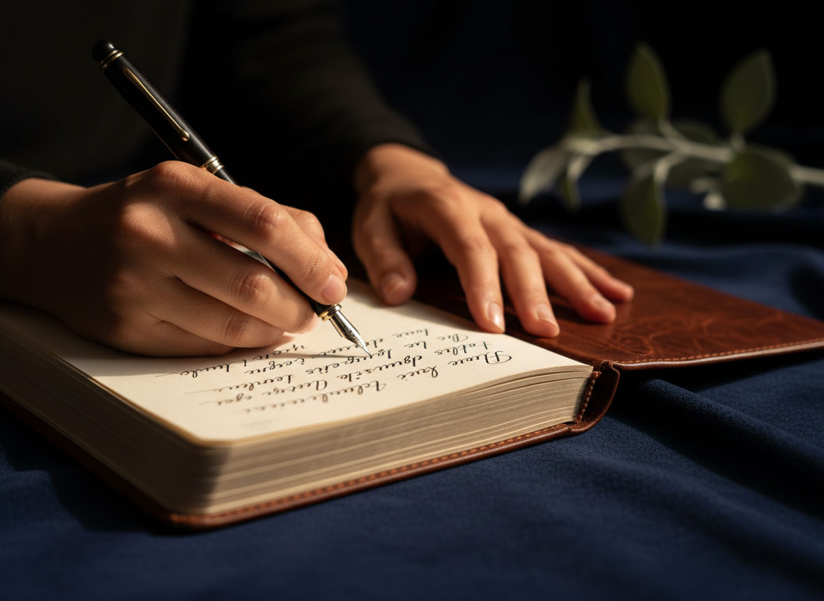 Woman journaling as part of her self-healing journey