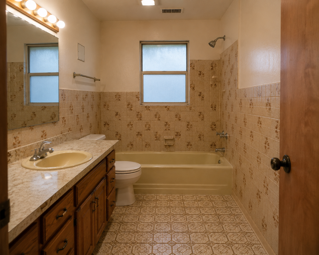 Before bathroom remodel in San Diego