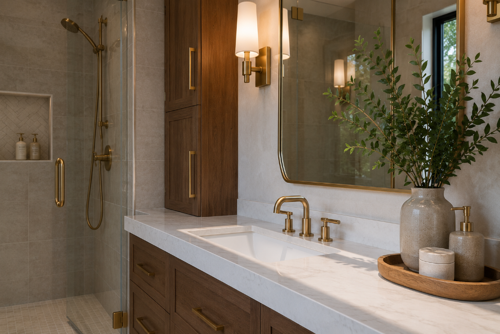 Brass & Marble Vanity Detail