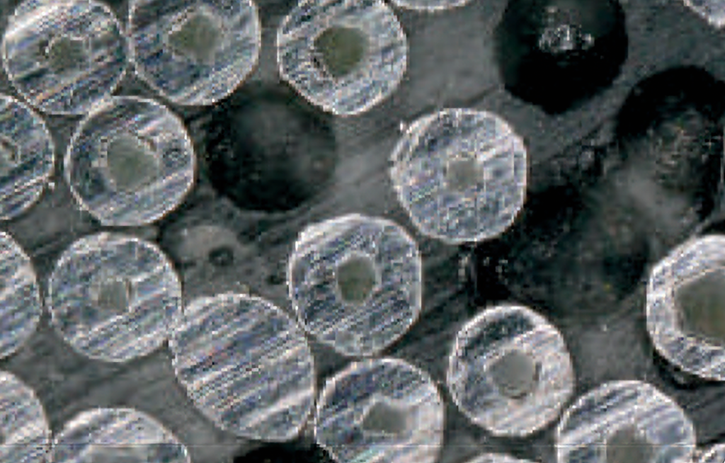 Diamond pellets cross section microscopy