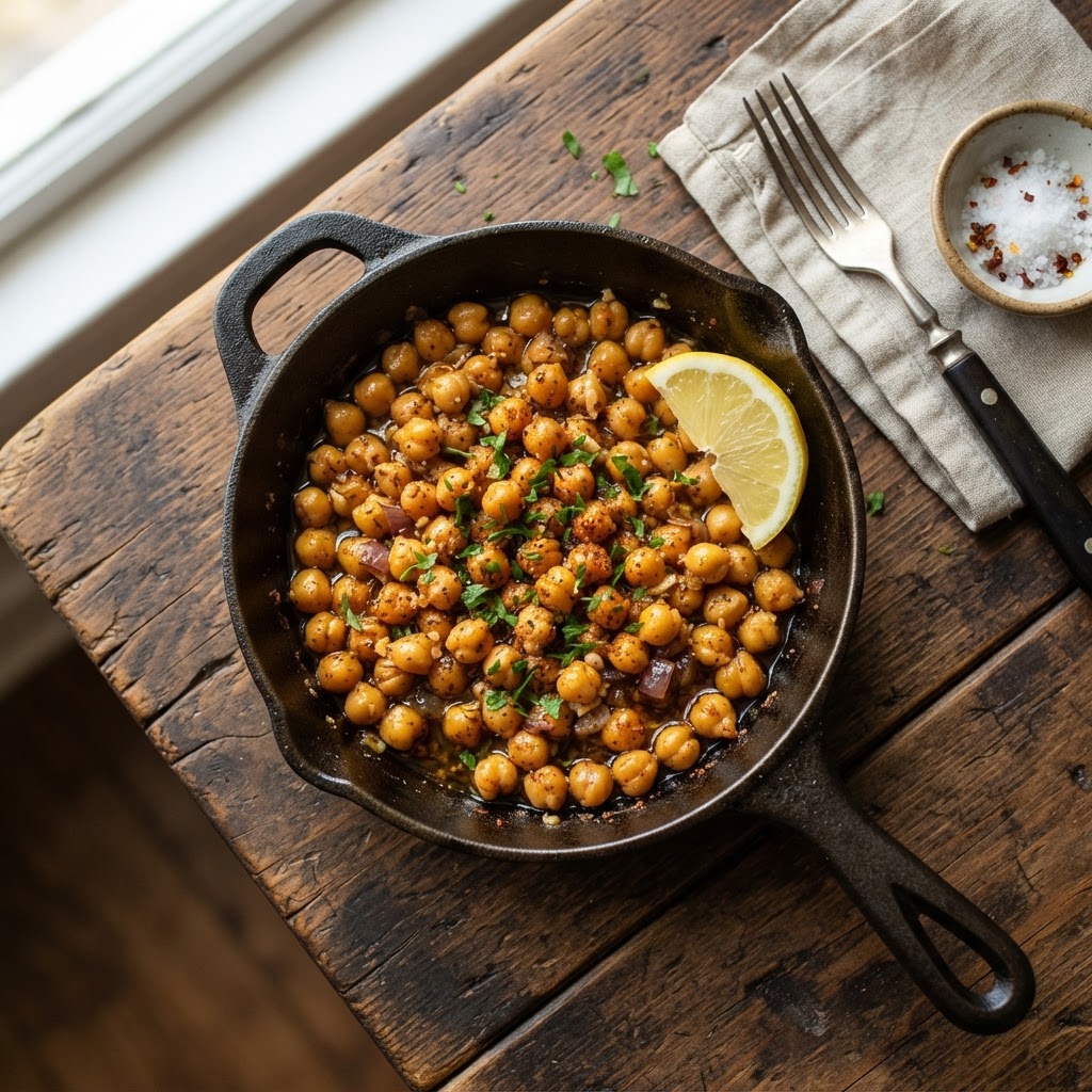 Sauté Chickpeas in Olive Oil