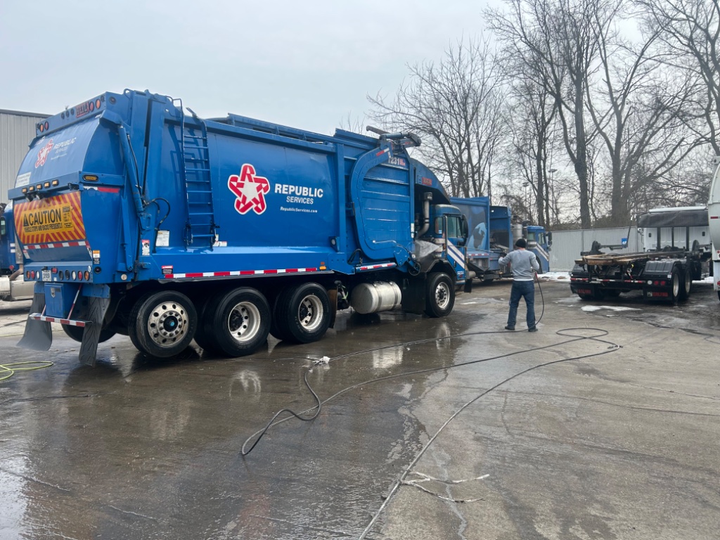 Republic Services fleet washing