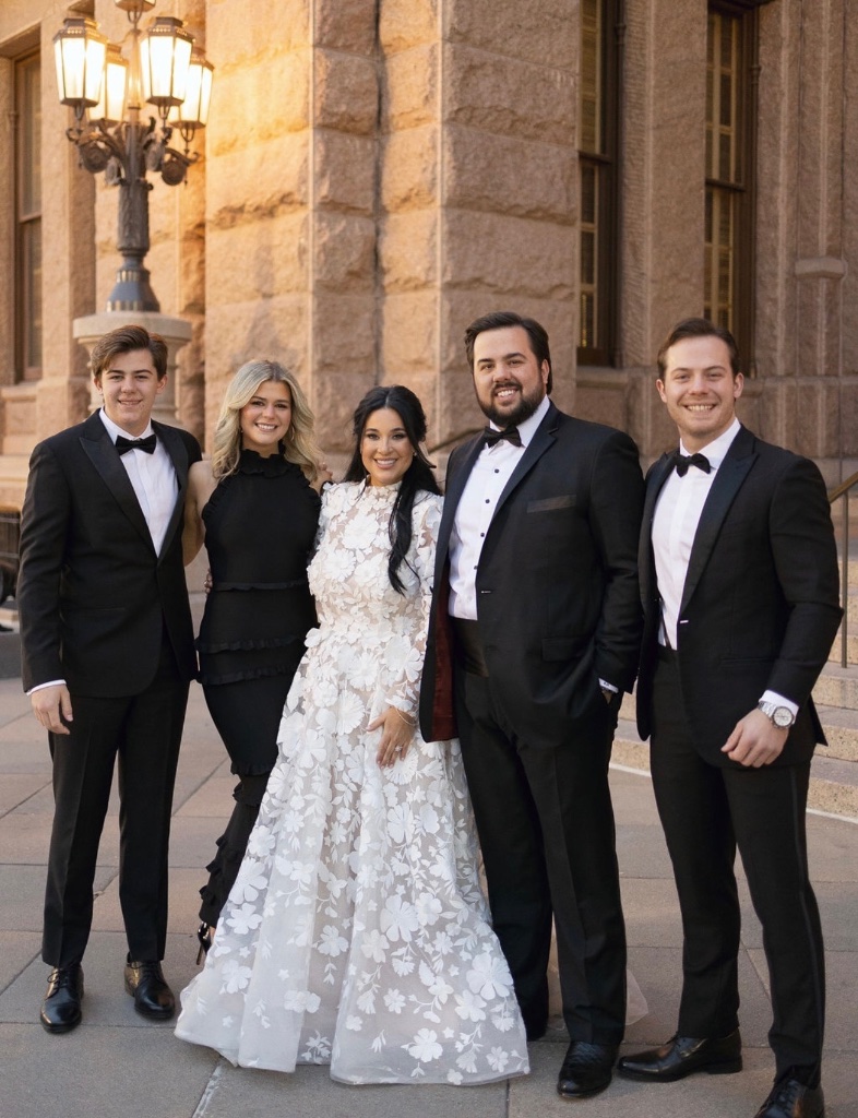 Family at wedding