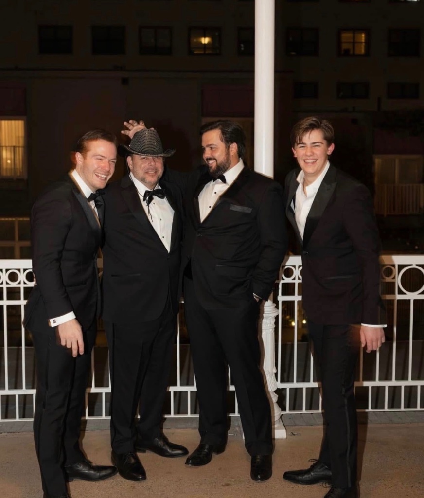 Brothers at formal event