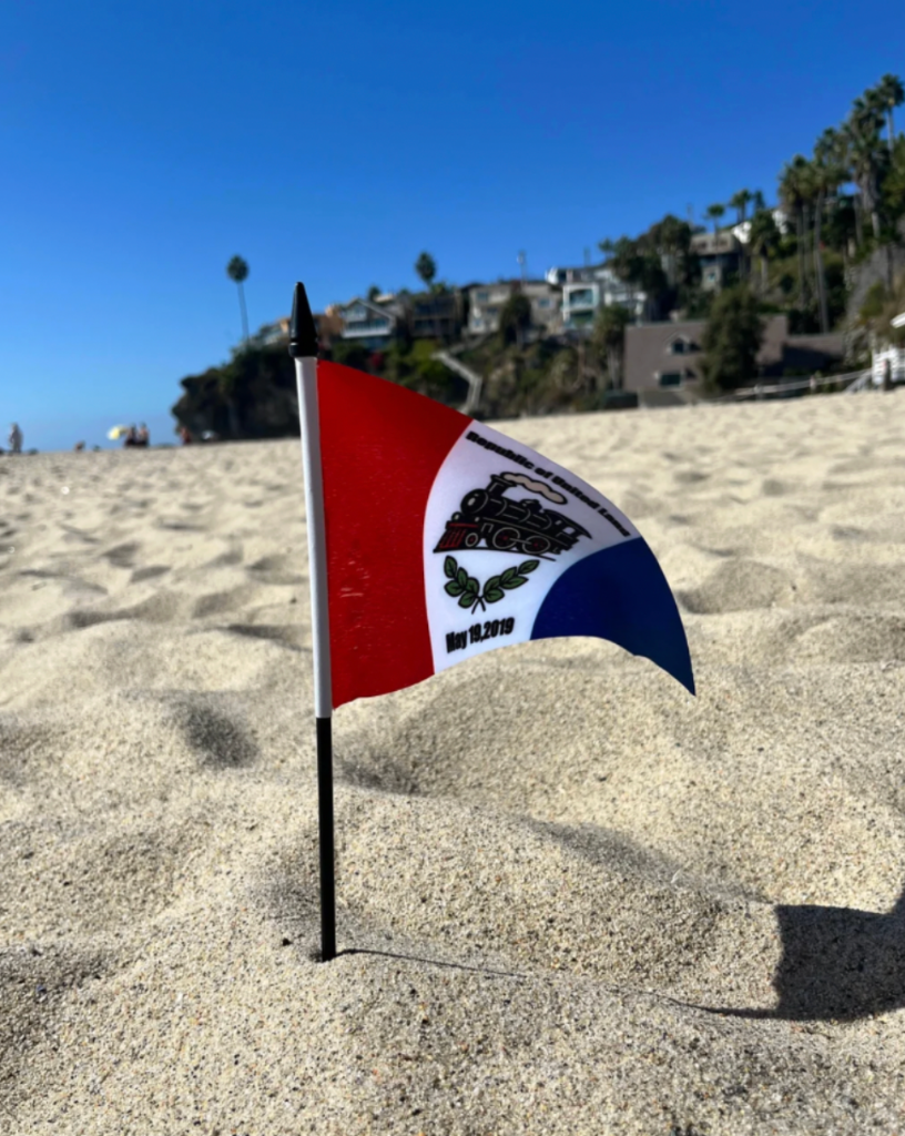 Flag at the beach — Laguna Beach, CA