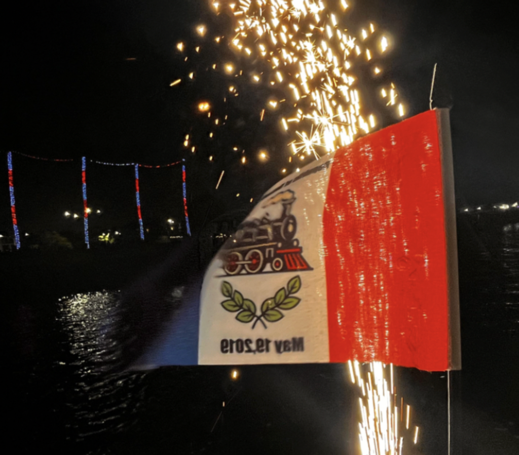 United Land Flag at King Harbour Boat Parade