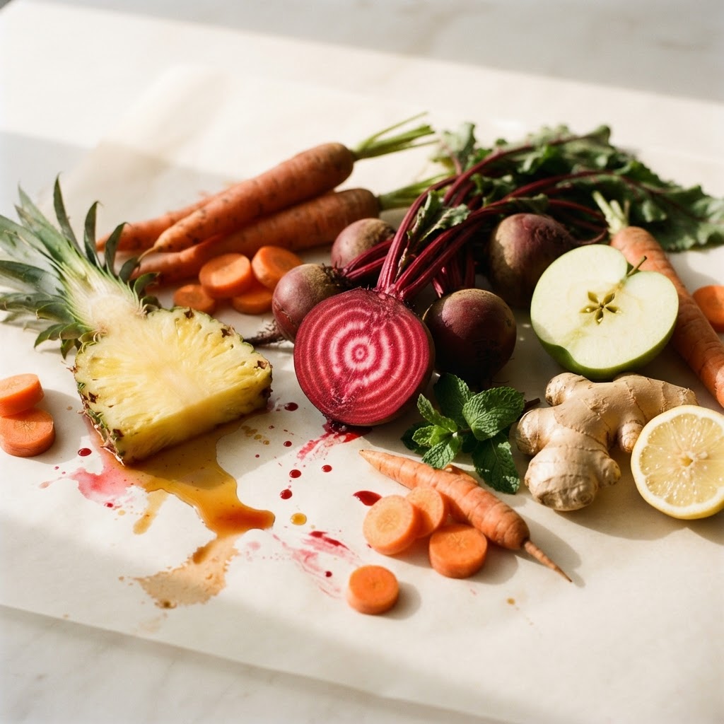 Raw ingredients for Bayou Sunrise