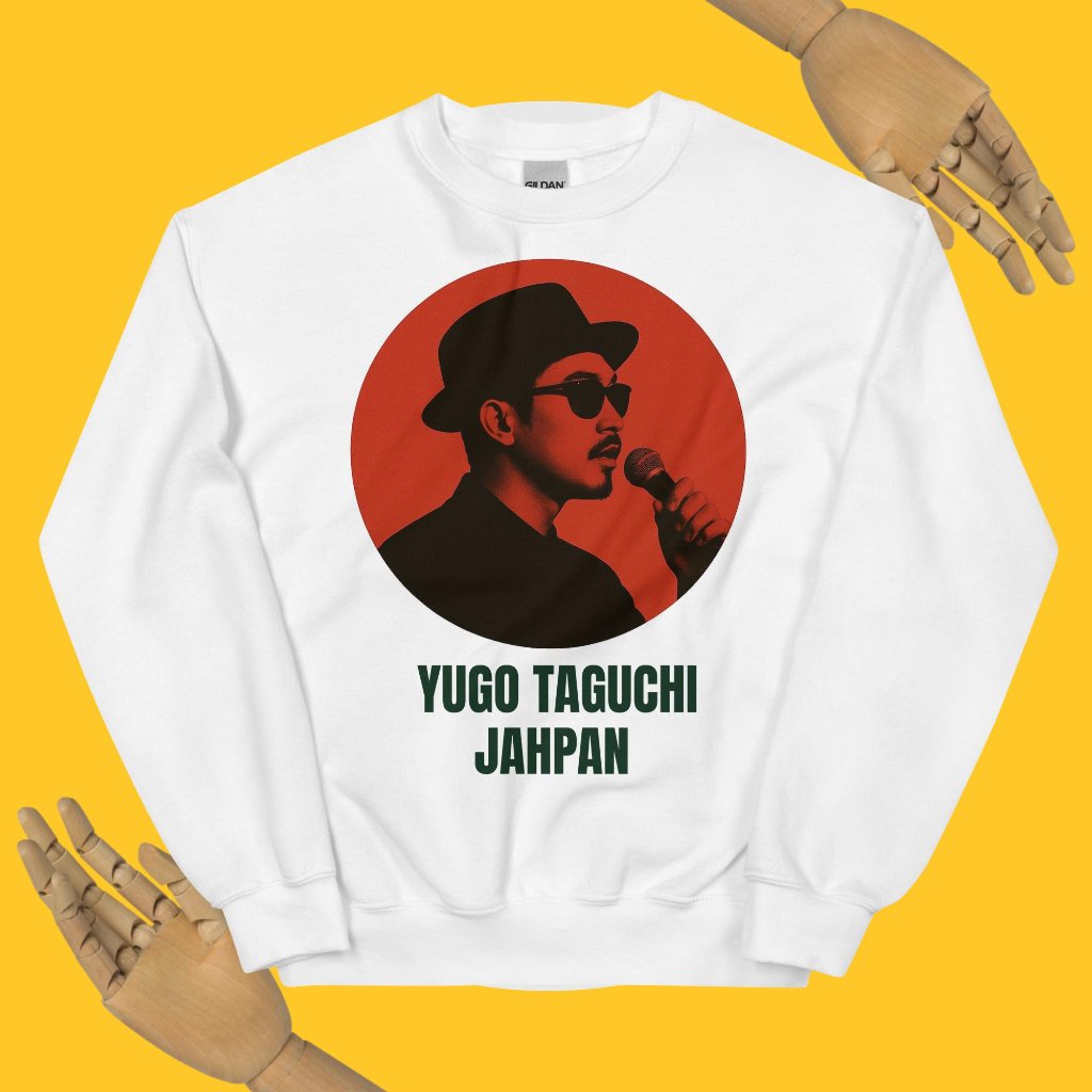 YUGO TAGUCHI JAHPAN Crew Neck Sweatshirt (White)